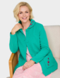 Button Through Embroidered Bed Jacket - Green