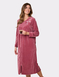 Embroidered Zip Velour Dressing Gown - Rose