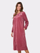 Embroidered Zip Velour Dressing Gown - Rose