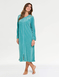 Embroidered Zip Velour Dressing Gown - Teal