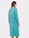 Embroidered Zip Velour Dressing Gown - Teal