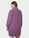 Bow Embroidered Fleece Dressing Gown - Grape