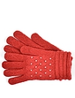 Ladies Gloves With Diamantes - Red
