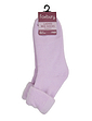 Ladies Brushed Fabric Bedsocks - Lilac