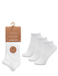Pack Of 3 Bamboo Trainer Socks With Arch Support - White