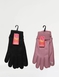 Faux Suede Gloves with Sherpa Lining and Touch Screen Fingertips - Pink