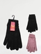 Faux Suede Gloves with Sherpa Lining and Touch Screen Fingertips - Pink