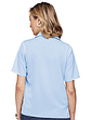 Short Sleeve Embroidered Blouse - Blue