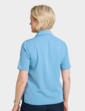 Short Sleeve Embroidered Blouse - Dusky Blue