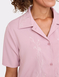 Short Sleeve Embroidered Blouse - Dusky Rose