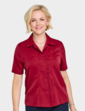 Short Sleeve Embroidered Blouse - Wine