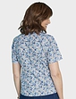 Short Sleeved Cotton Print Blouse - Royal