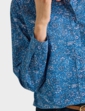 Long Sleeve Cotton Shirt - Blue Print