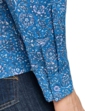 Long Sleeve Cotton Shirt - Blue Print