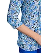 Jersey Pintuck Print Shirt - Blue