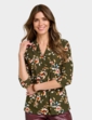 Jersey Pintuck Print Shirt - Green