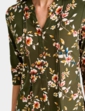 Jersey Pintuck Print Shirt - Green