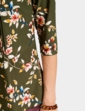 Jersey Pintuck Print Shirt - Green