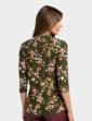 Jersey Pintuck Print Shirt - Green