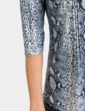 Jersey Pintuck Print Shirt - Grey