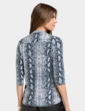 Jersey Pintuck Print Shirt - Grey