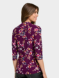 Jersey Pintuck Print Shirt - Plum