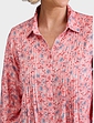 Viscose Twill Print Pintuck Shirt - Pink