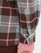 Fleece Lined Zip Front Check Shirt - Light Khaki