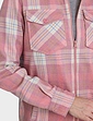 Fleece Lined Zip Front Check Shirt - Pink