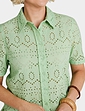 Short Sleeve Broderie Blouse - Sage