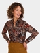 Jersey Print Collared Shirt - Rust