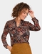 Jersey Print Collared Shirt - Rust