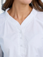 Three Quarter Sleeve Embroidered Blouse - White