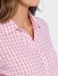 Seersucker Short Sleeve Blouse - Pink