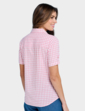 Seersucker Short Sleeve Blouse - Pink