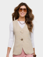 Lined Waistcoat - Beige