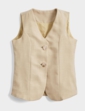 Lined Waistcoat - Beige