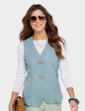 Lined Waistcoat - Soft Green