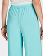 3 Piece Lace Trim Trouser Set - Aqua