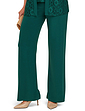 3 Piece Lace Trim Trouser Set - Green