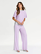 Sequin Trim 2 Piece Jersey Set - Lilac