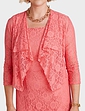 Lace Dress and Jacket - Coral