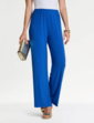 Three Piece Lace Trim Trouser Set - Cobalt