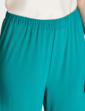 Three Piece Lace Trim Trouser Set - Emerald