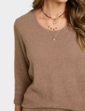 Two Piece Brushed Rib Top and Skirt Set - Oatmeal