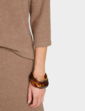 Two Piece Brushed Rib Top and Skirt Set - Oatmeal