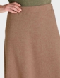 Two Piece Brushed Rib Top and Skirt Set - Oatmeal