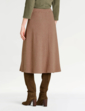 Two Piece Brushed Rib Top and Skirt Set - Oatmeal