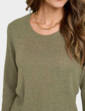 Two Piece Brushed Rib Top and Skirt Set - Soft Green