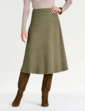 Two Piece Brushed Rib Top and Skirt Set - Soft Green